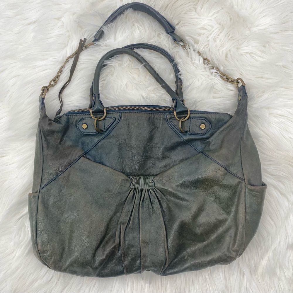 Botkier Leather Shoulder Tote Bag Womens OS Brown Sloucy Pocket Purse Boho Chic